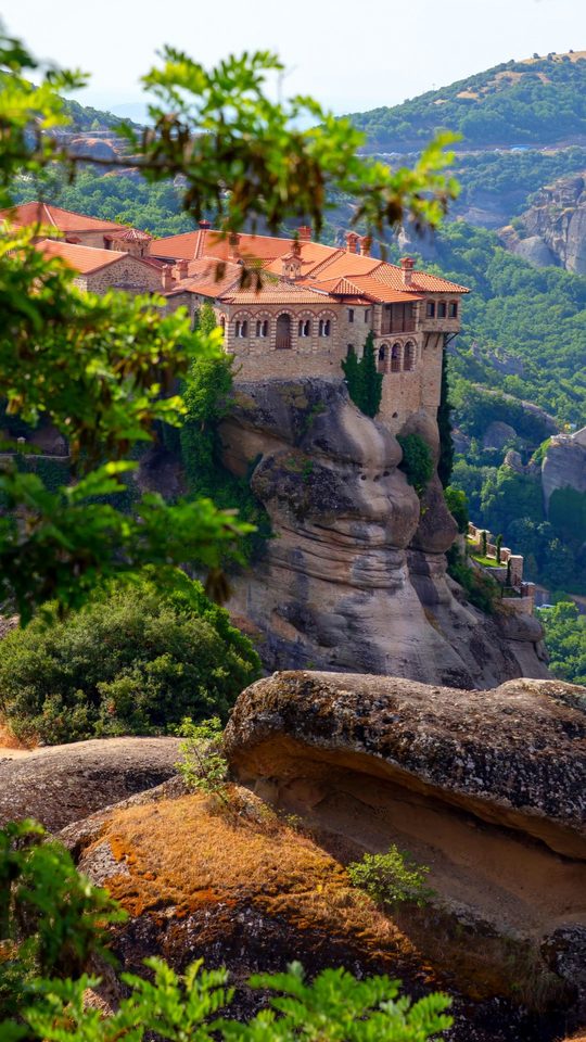 Meteora monasteries on rock towers